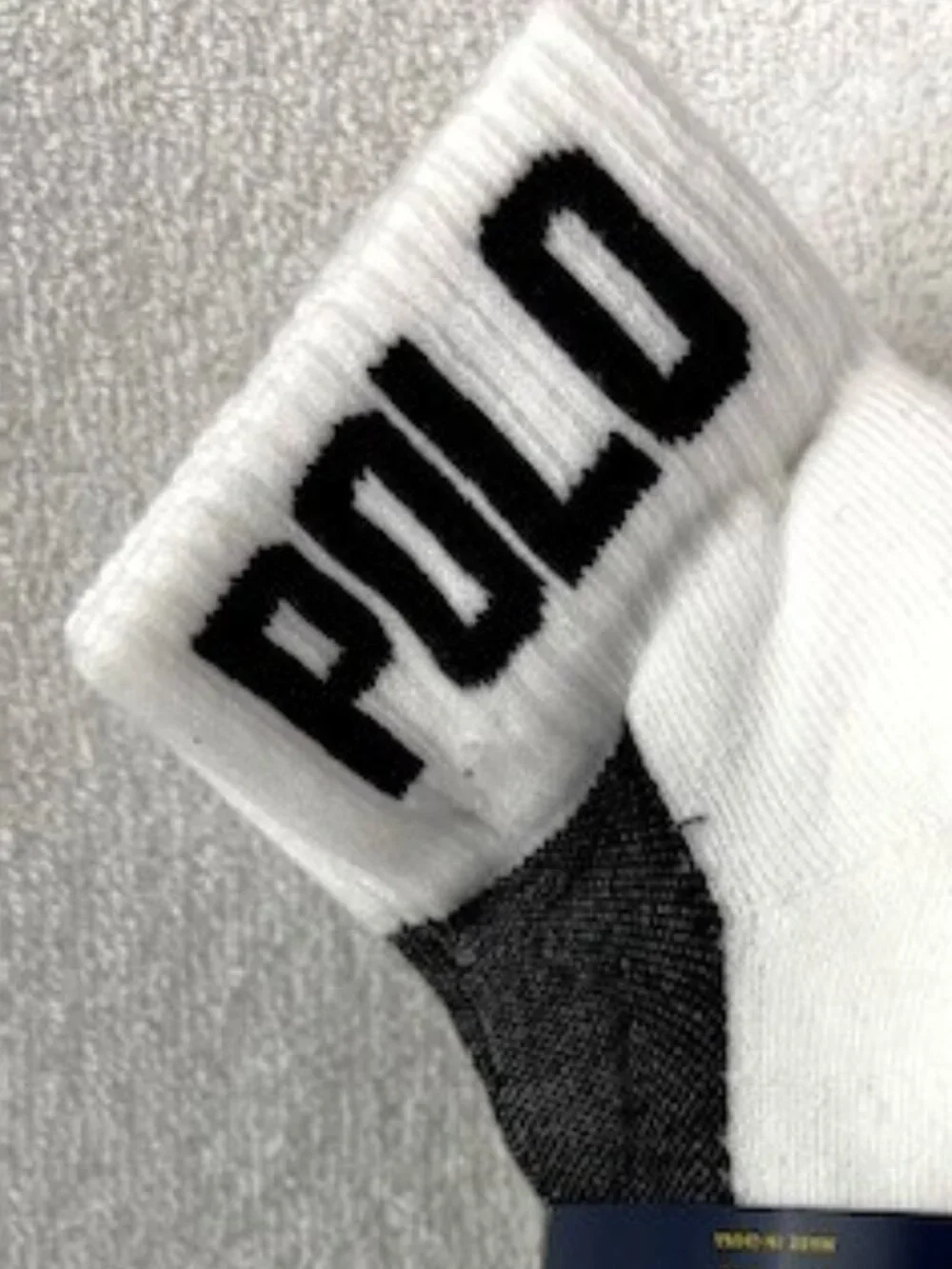 Polo Ralph Lauren 6-pack white quarter-bed socks with logo NWT Women's Size 9-11